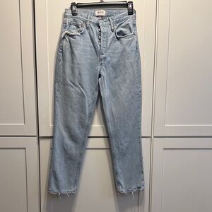 EUC Agolde Riley crop Light Blue Ankle Jeans